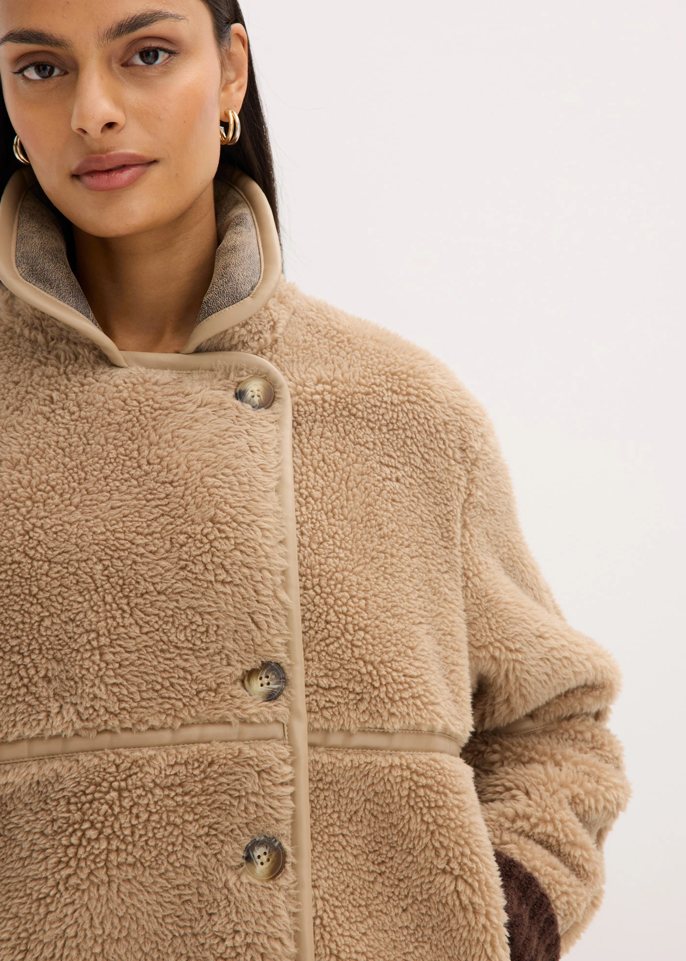 Bunda Teddy • svetlá khaki • obchod bonprix