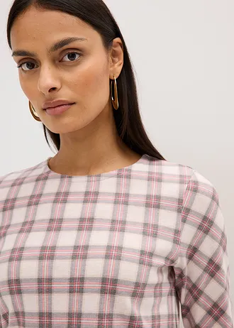 Tričko s dlouhým rukávem • šedá kostka • bonprix obchod