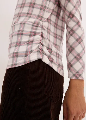 Hosszú ujjú póló • szürke/kockás • bonprix áruház