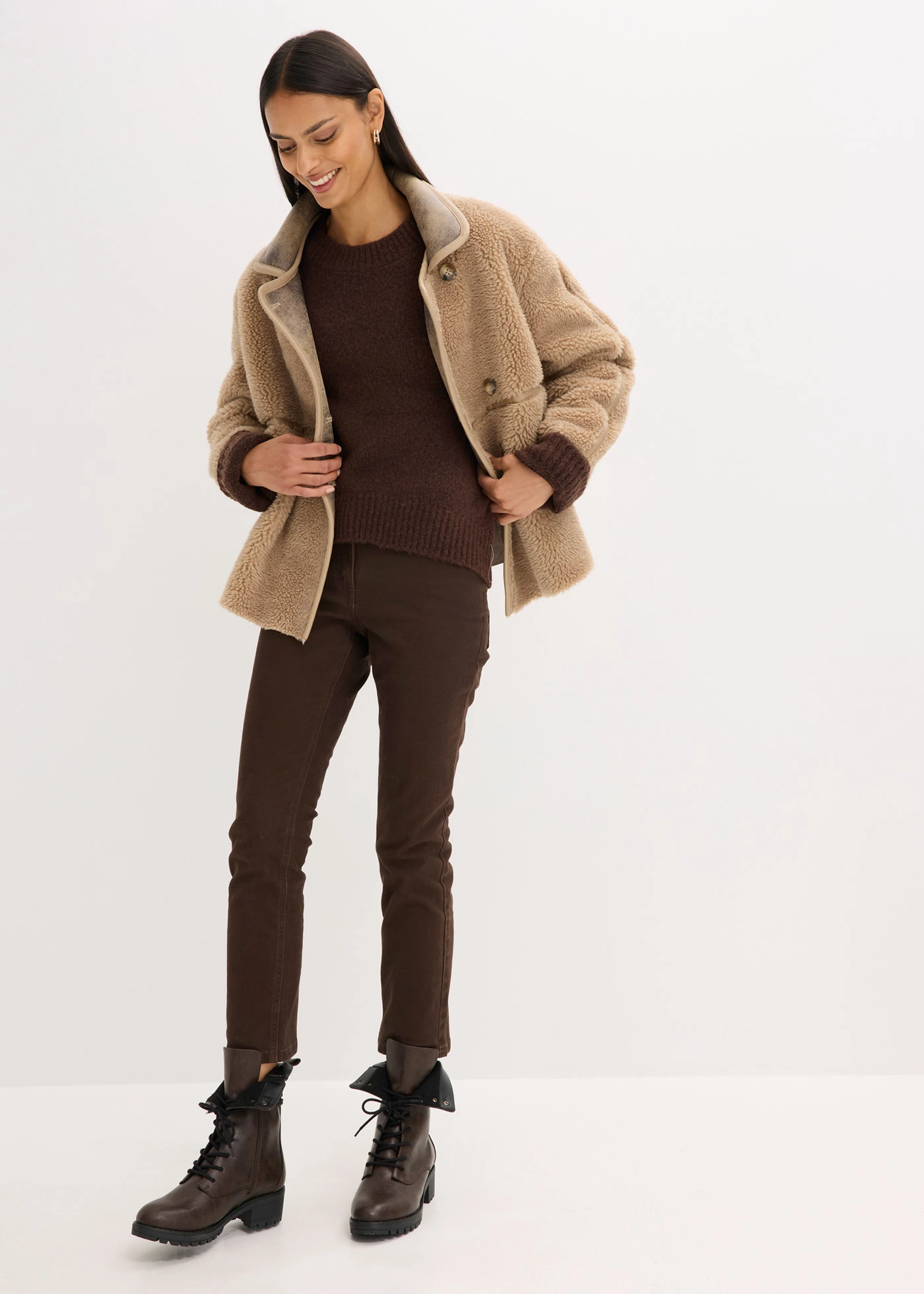 Jas van teddybont • lichtkaki • bonprix online shop