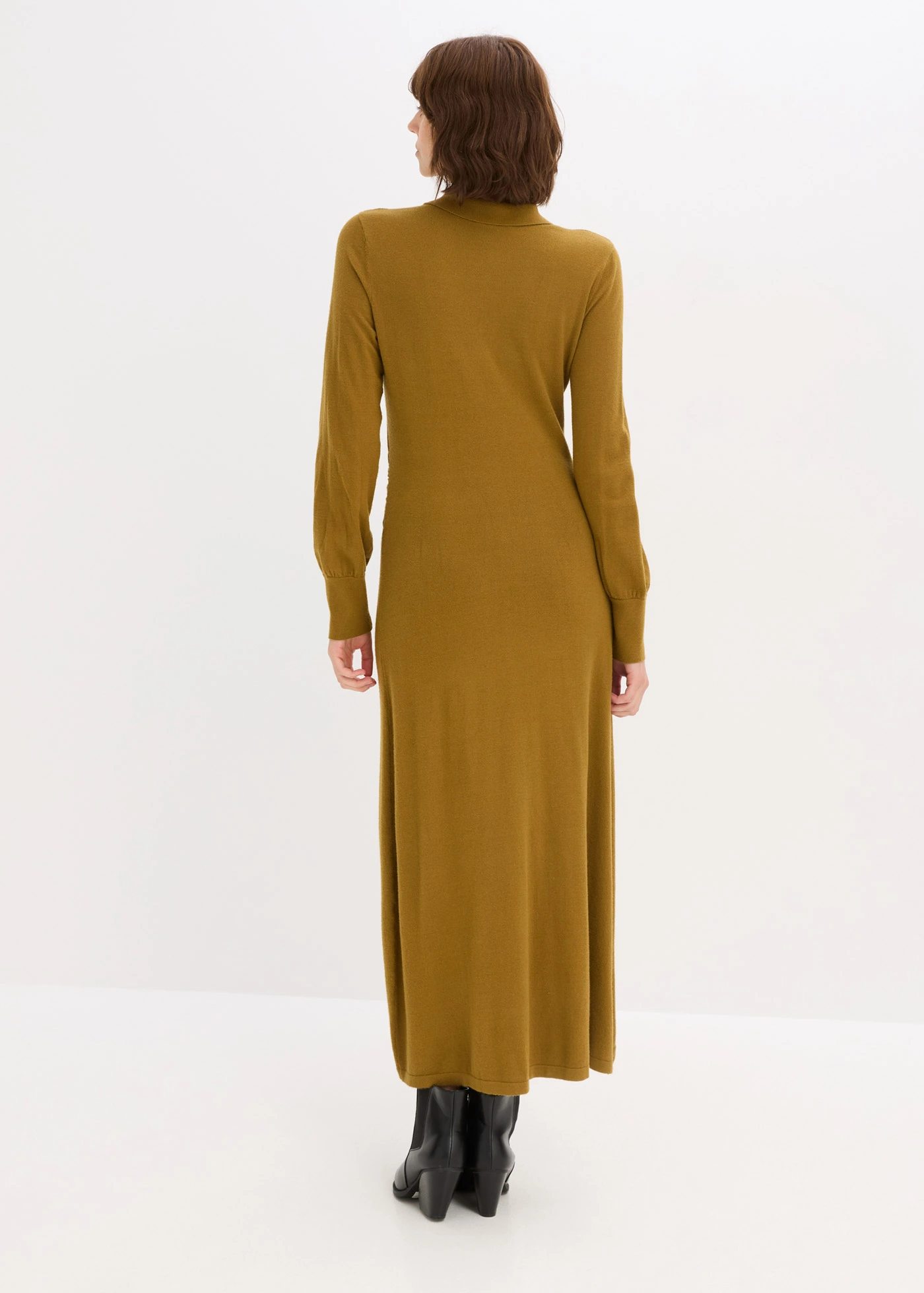 Pletené šaty z měkké viskózové směsi • zelená jmelí • bonprix obchod