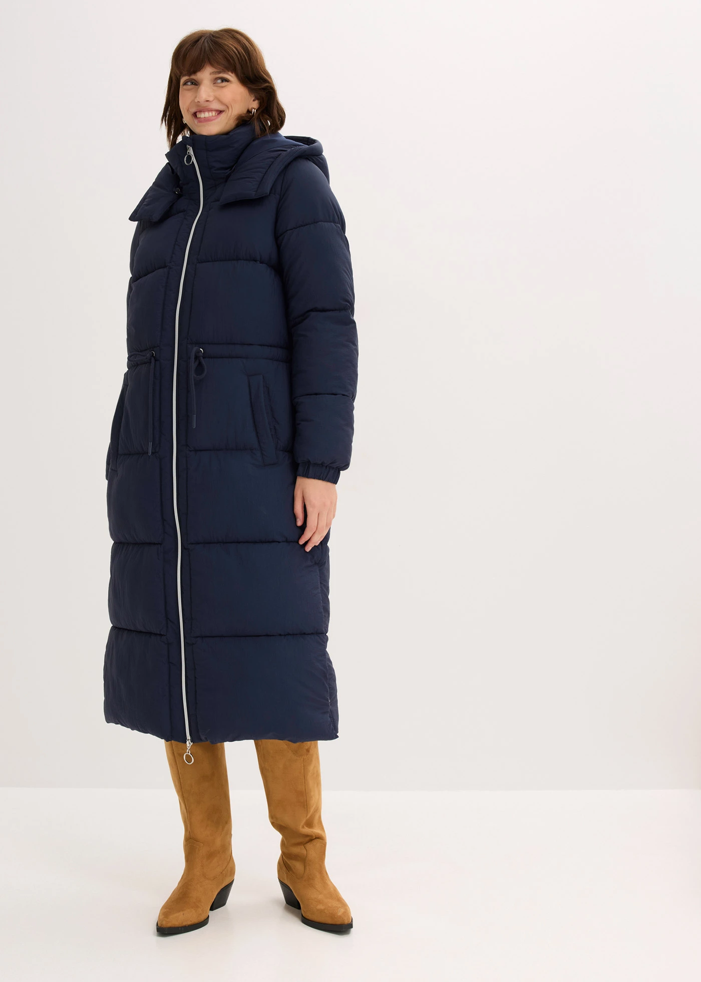 Voděodolný prošívaný kabát • inkoustově modrá • bonprix obchod