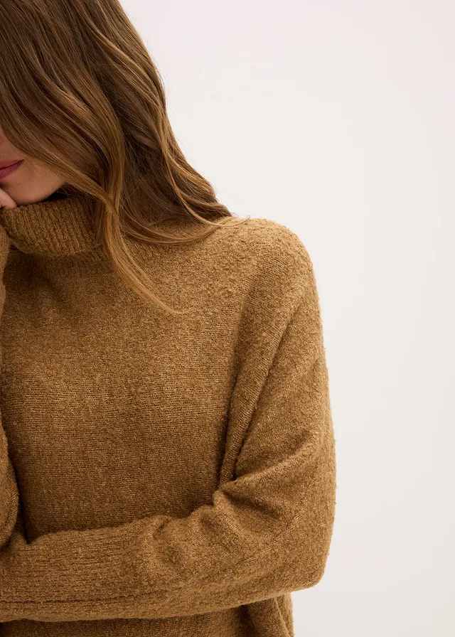 Oversized poncho trui • cognac • product-page.page-title-suffix