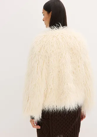 Oversize bunda z umělé kožešiny • perlově bílá • bonprix obchod