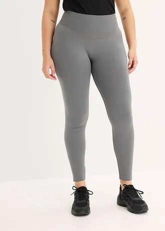 Naadloze scrunch sportlegging, Kleur: rookgrijs