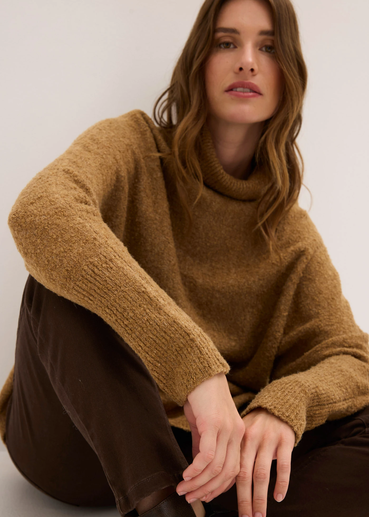 Oversized svetr • koňakově hnědá • bonprix obchod