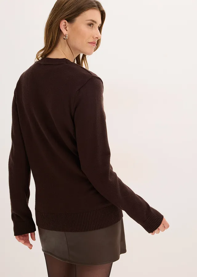 Gilet long en maille douce • marron foncé • product-page.page-title-suffix