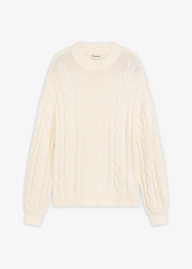 Pulóver, oversize s osmičkovým vzorom