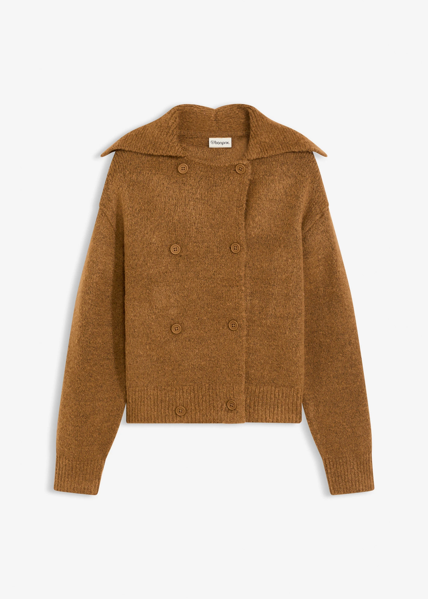 Kabátek ze silnější pleteniny • koňakově hnědý melír • bonprix obchod