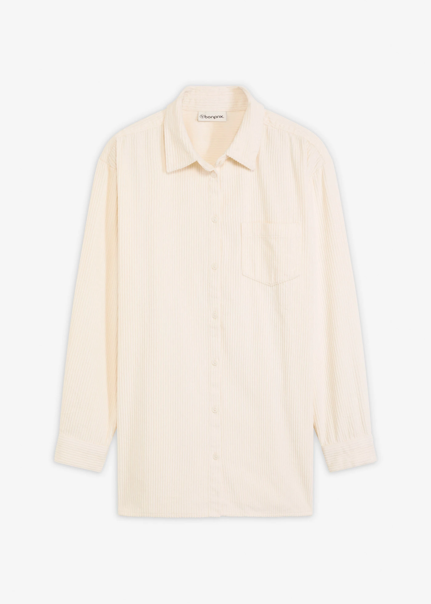 Manšestrová košile z bavlny • perlově bílá • bonprix obchod