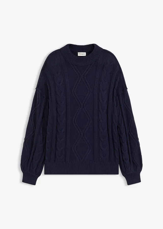 Pulóver, oversize s osmičkovým vzorom