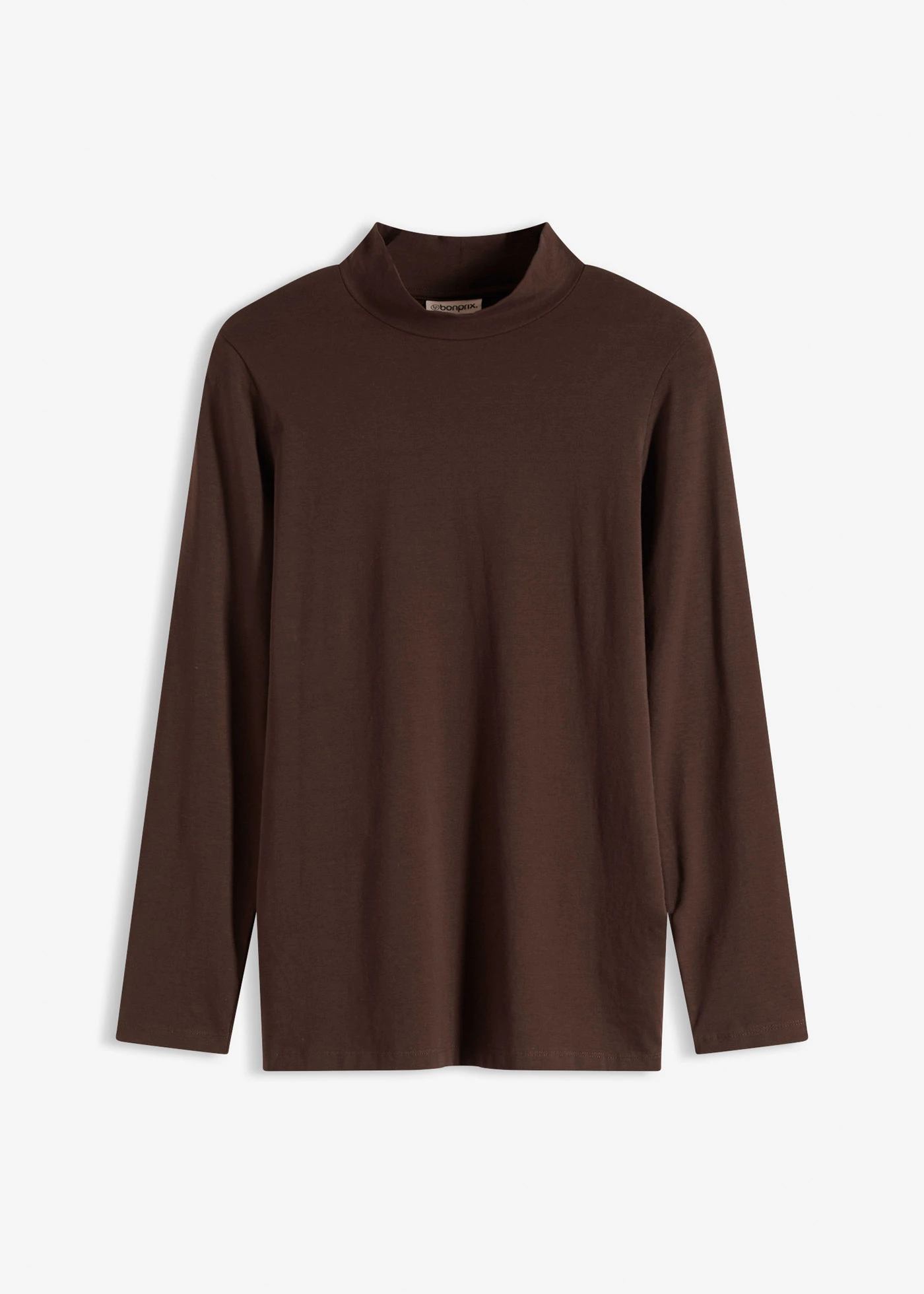 Nauwsluitende longsleeve • donkerbruin • bonprix online shop