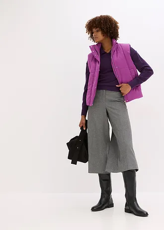 Bodywarmer met lichte glans, Kleur: pioenroos