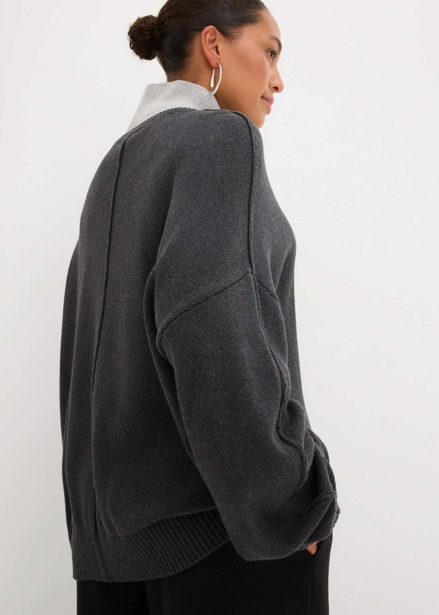 Trui • antraciet gemêleerd plus size • bonprix online shop