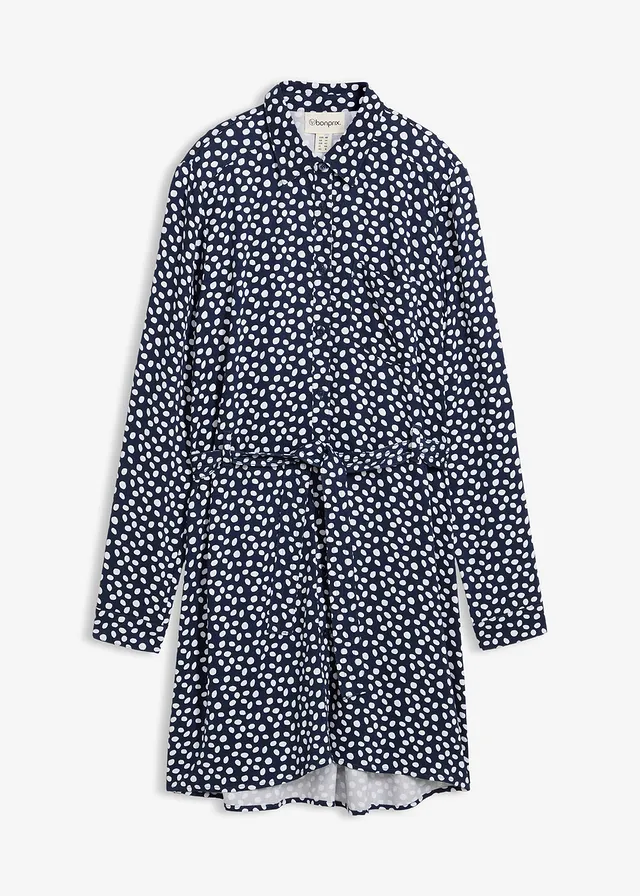 Rochie-cămașă din viscoză fluidă