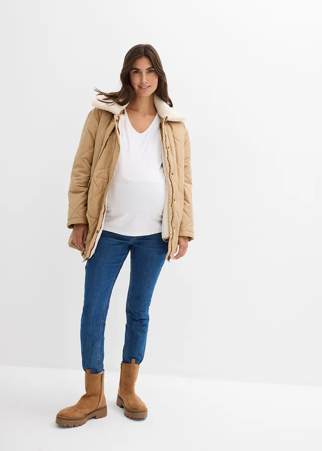 6-in-1 zwangerschaps- en babyvest met afneembaar gilet, Kleur: mat camel