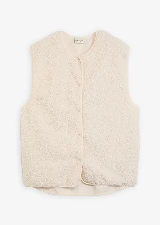 Fleece bodywarmer, Kleur: parelwit