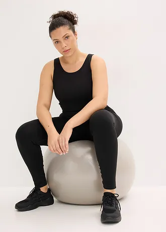 Bezešvé sportovní legíny • černá plus size • bonprix obchod