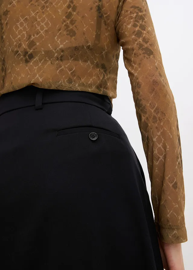 Midi rok van viscose-mix • zwart • product-page.page-title-suffix