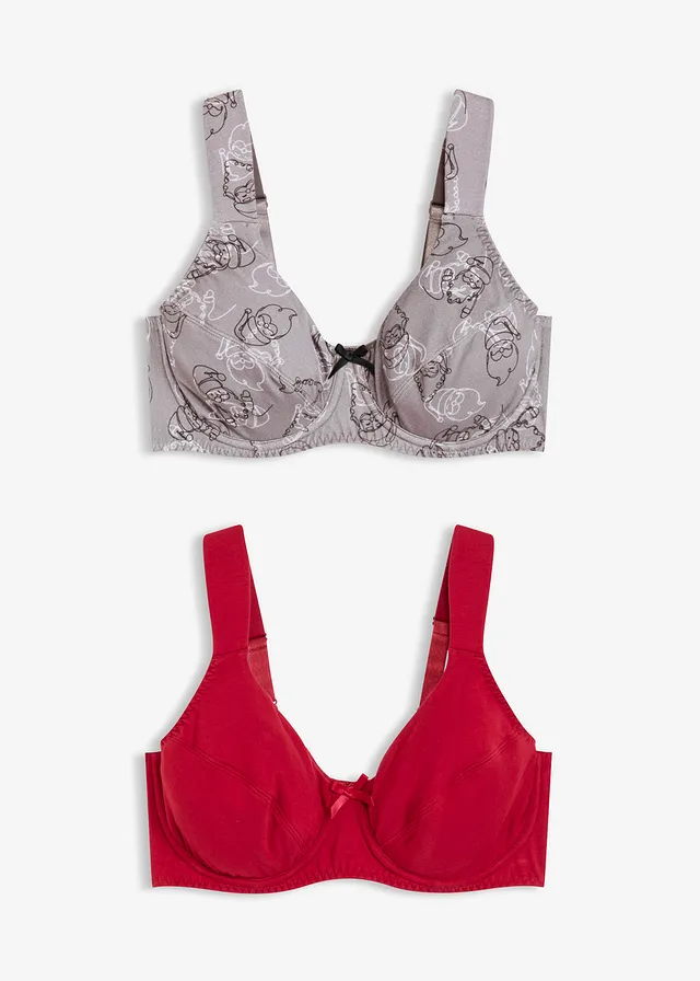 Sutien cu armătură cu bumbac organic (set/2 buc.)