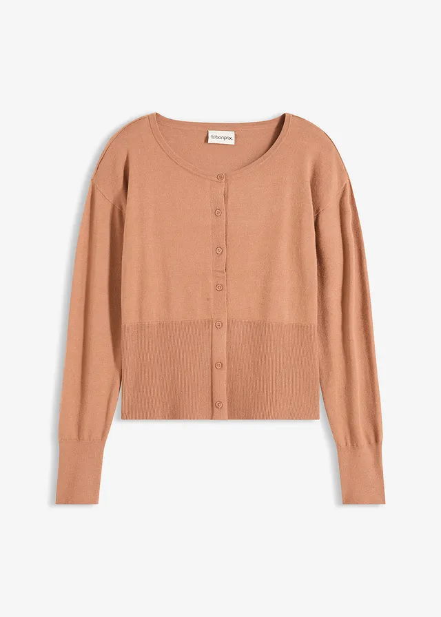 Jachetă din tricot fin din material fluid cu viscoză