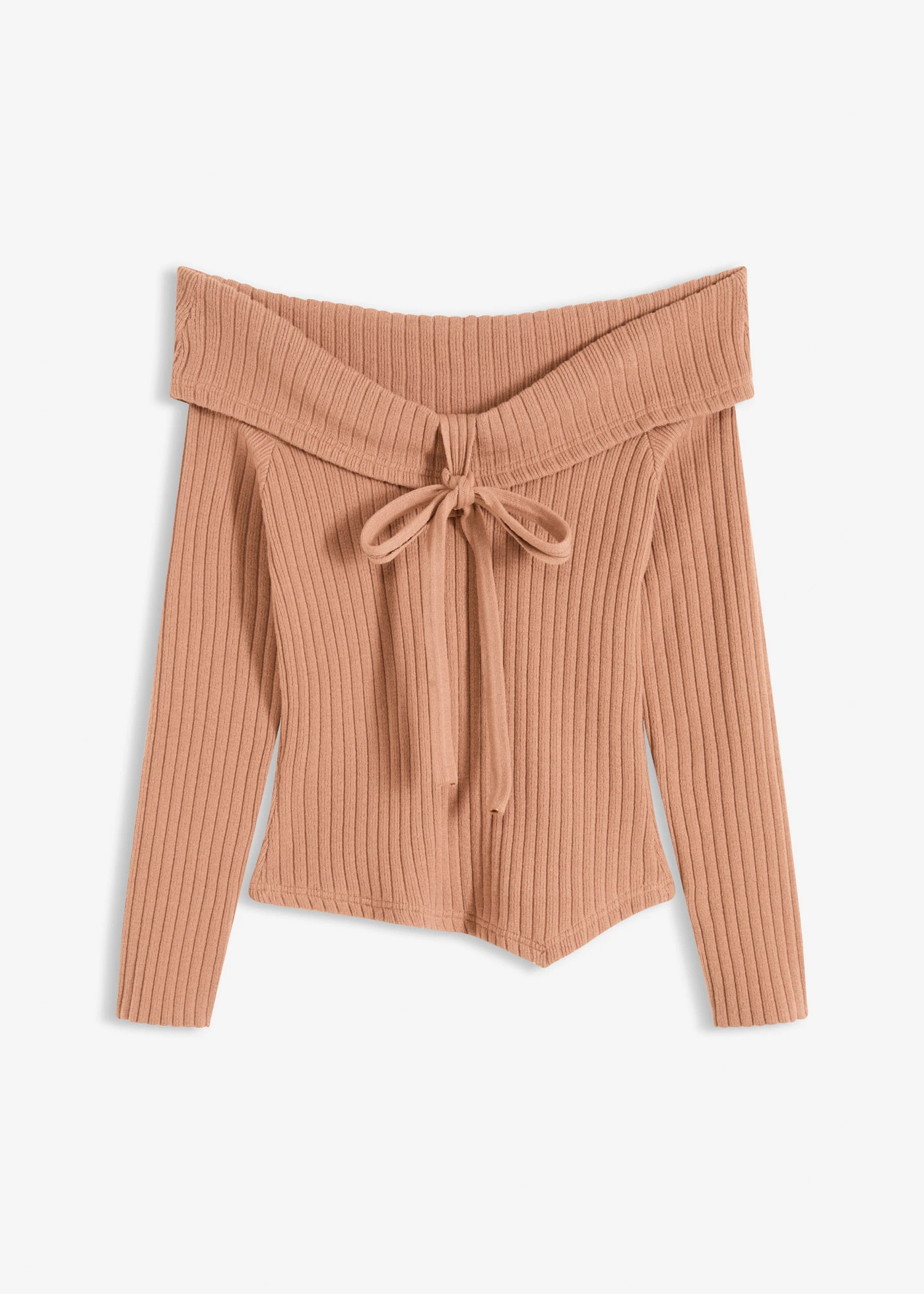 Žebrovaný svetr • čokoládový sorbet • bonprix obchod