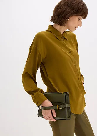 Chemisier fin en satin • vert gui • Boutique bonprix