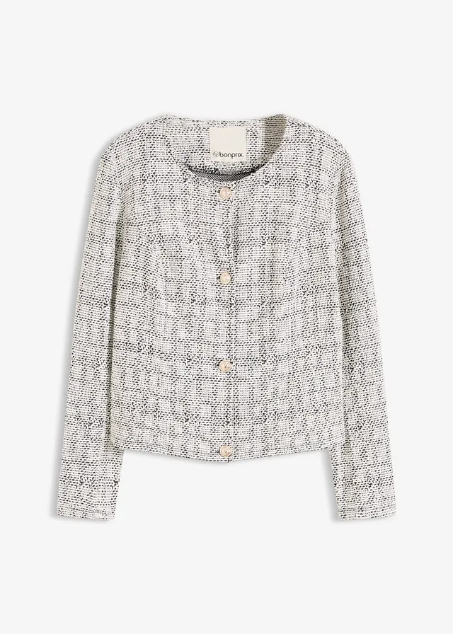 Jachetă cardigan din material Bouclé din bumbac