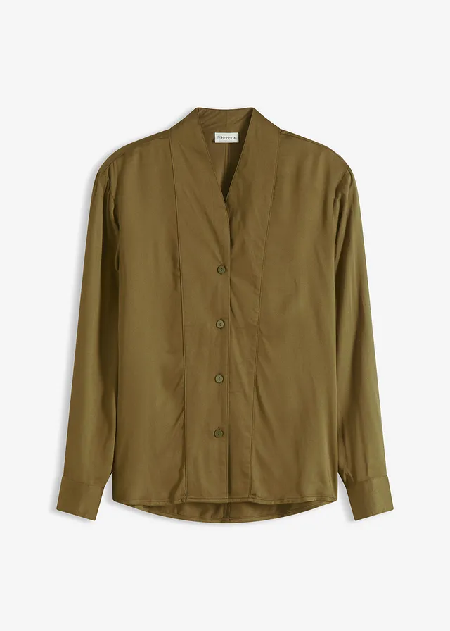 Košeľová blúzka zo saténu