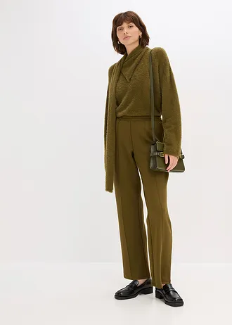 Teplákové kalhoty z měkké směsi s viskózou • zemitá olivová • bonprix obchod