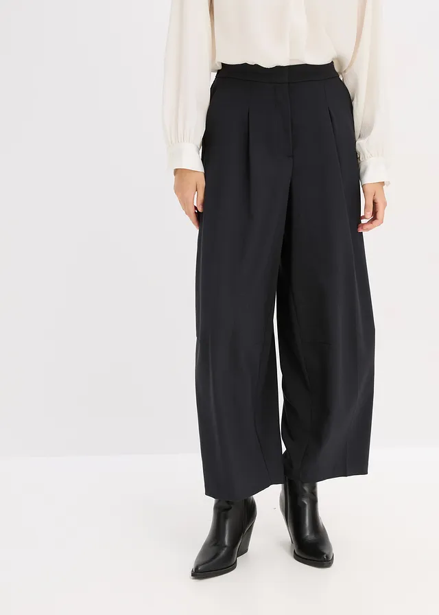 Pantalon barrel en viscose mélangée • noir • product-page.page-title-suffix