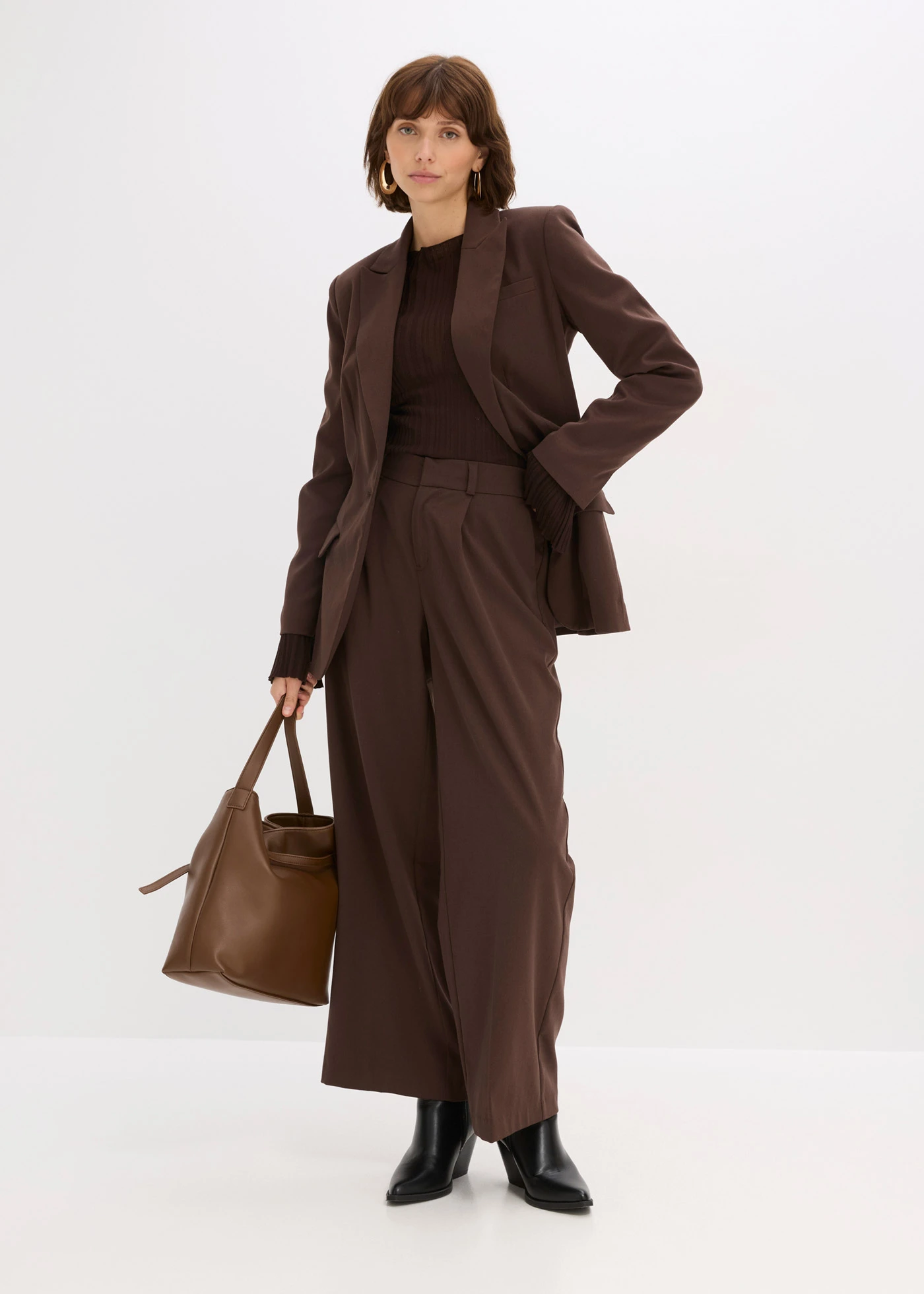 Kalhoty Marlene • tmavě hnědá • bonprix obchod