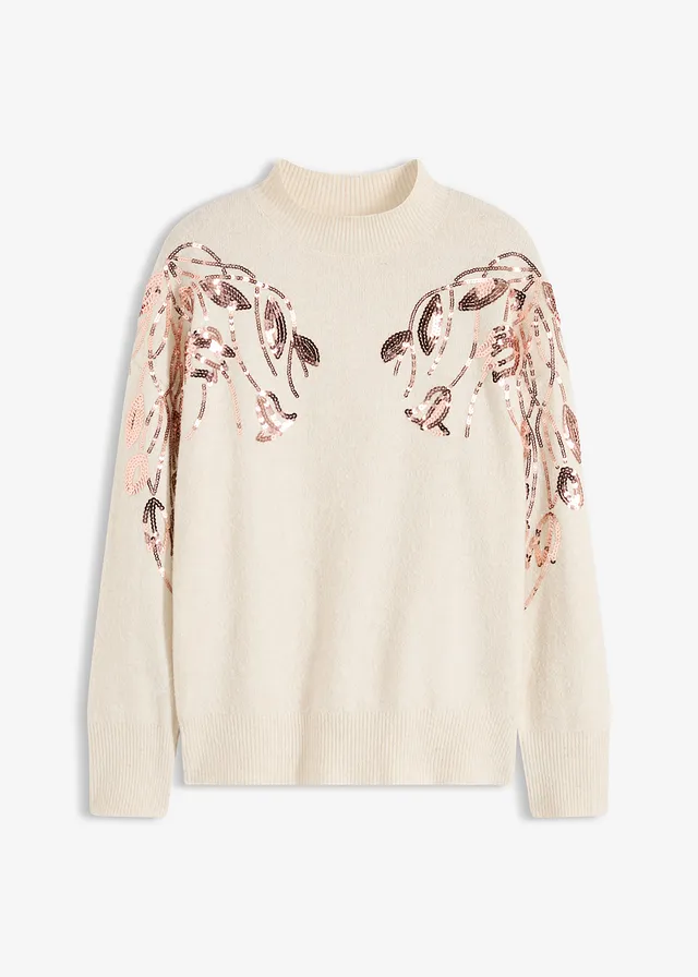 Pulover oversize cu paiete