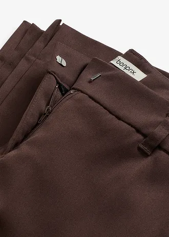Pantalon de tailleur avec fentes • marron foncé • Boutique bonprix