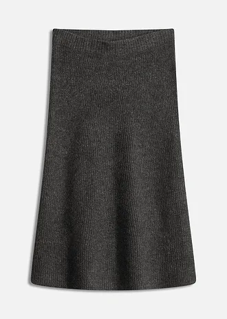 Gebreide midi rok • antraciet gemêleerd • bonprix online shop