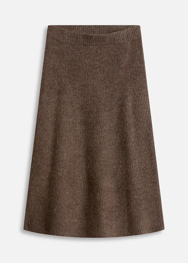 Jupe midi en maille