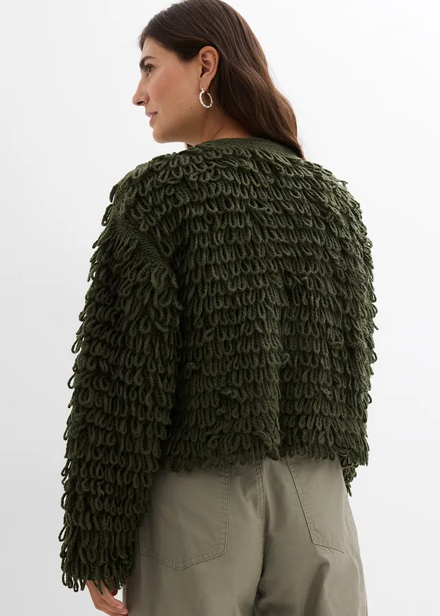 Gilet en grosse maille • olive profond • product-page.page-title-suffix