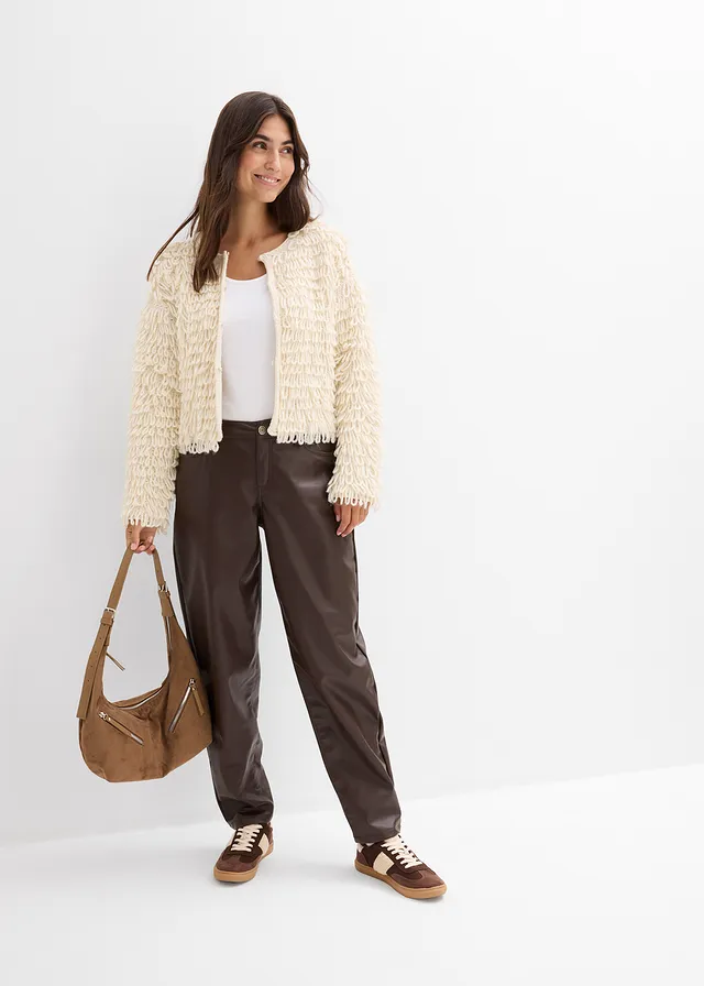 Grof gebreid vest, Kleur: ecru