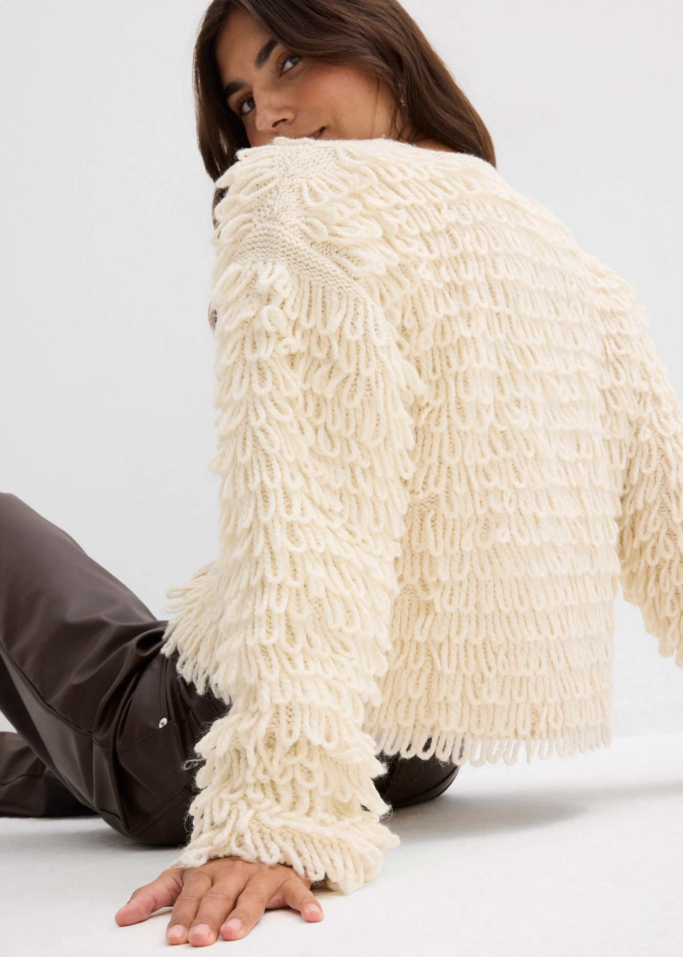 Grof gebreid vest • ecru • bonprix online shop