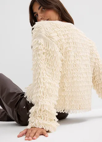 Kabátek z hrubé pleteniny • přírodní • bonprix obchod