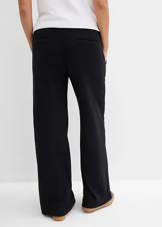 Pantaloni de gravide din material confortabil Punto di Roma, cu crac larg • negru • magazin bonprix