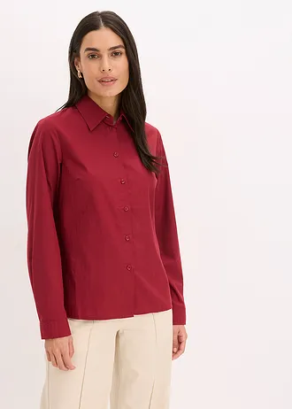 Overhemdblouse, Kleur: rood