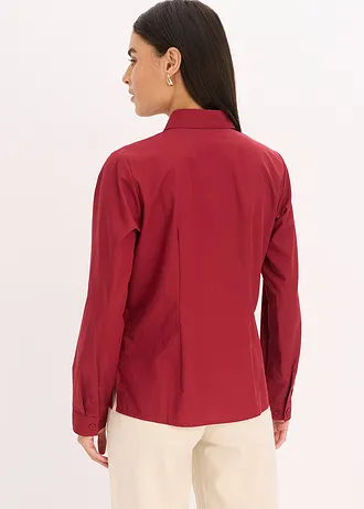 Overhemdblouse, Kleur: rood
