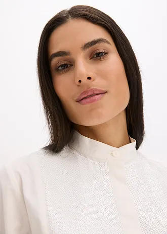Tunika s flitry • přírodní bílá • bonprix obchod