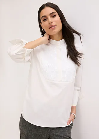 Tunika s flitry • přírodní bílá • bonprix obchod