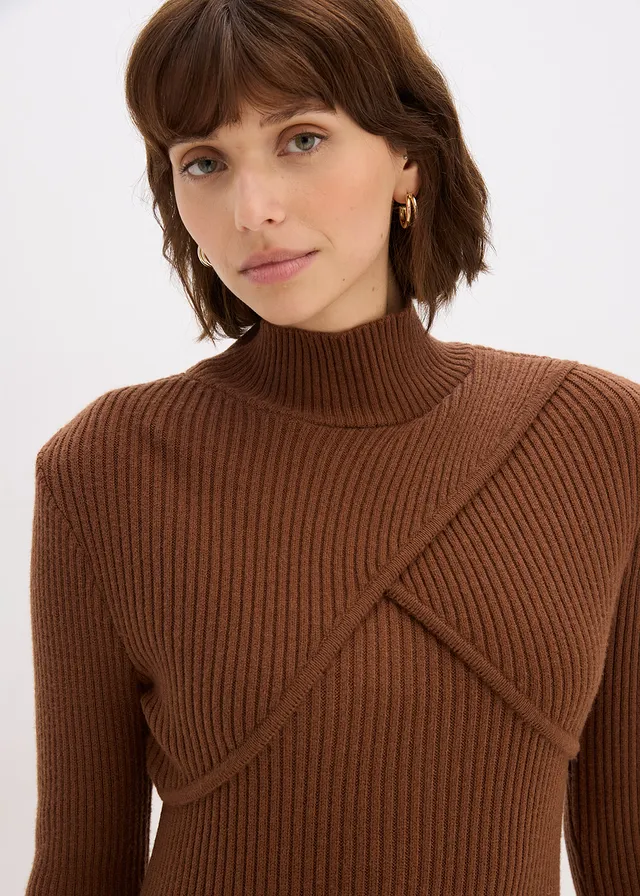 Robe en maille douce, viscose majoritaire • marron • product-page.page-title-suffix
