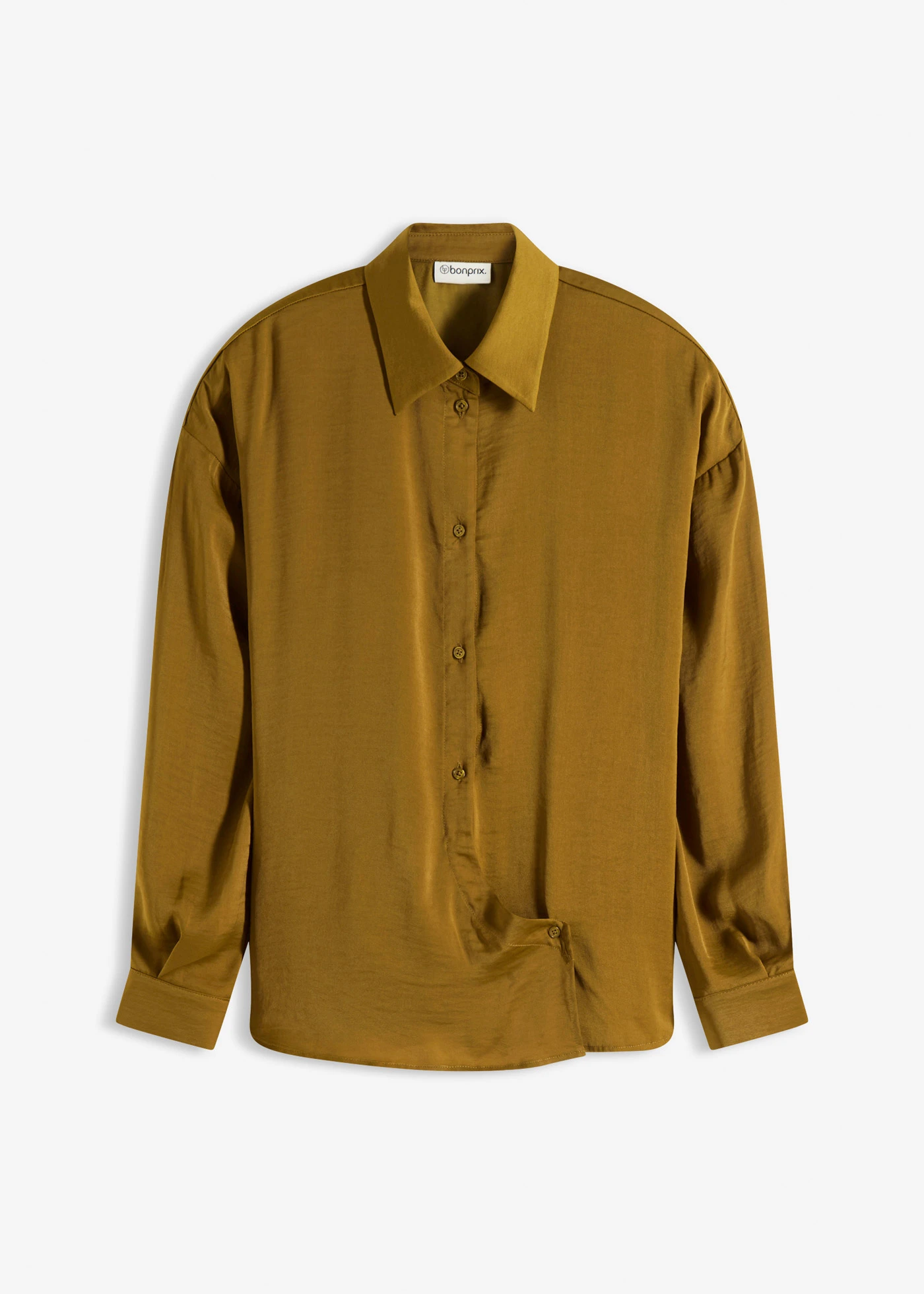 Chemisier fin en satin • vert gui • Boutique bonprix