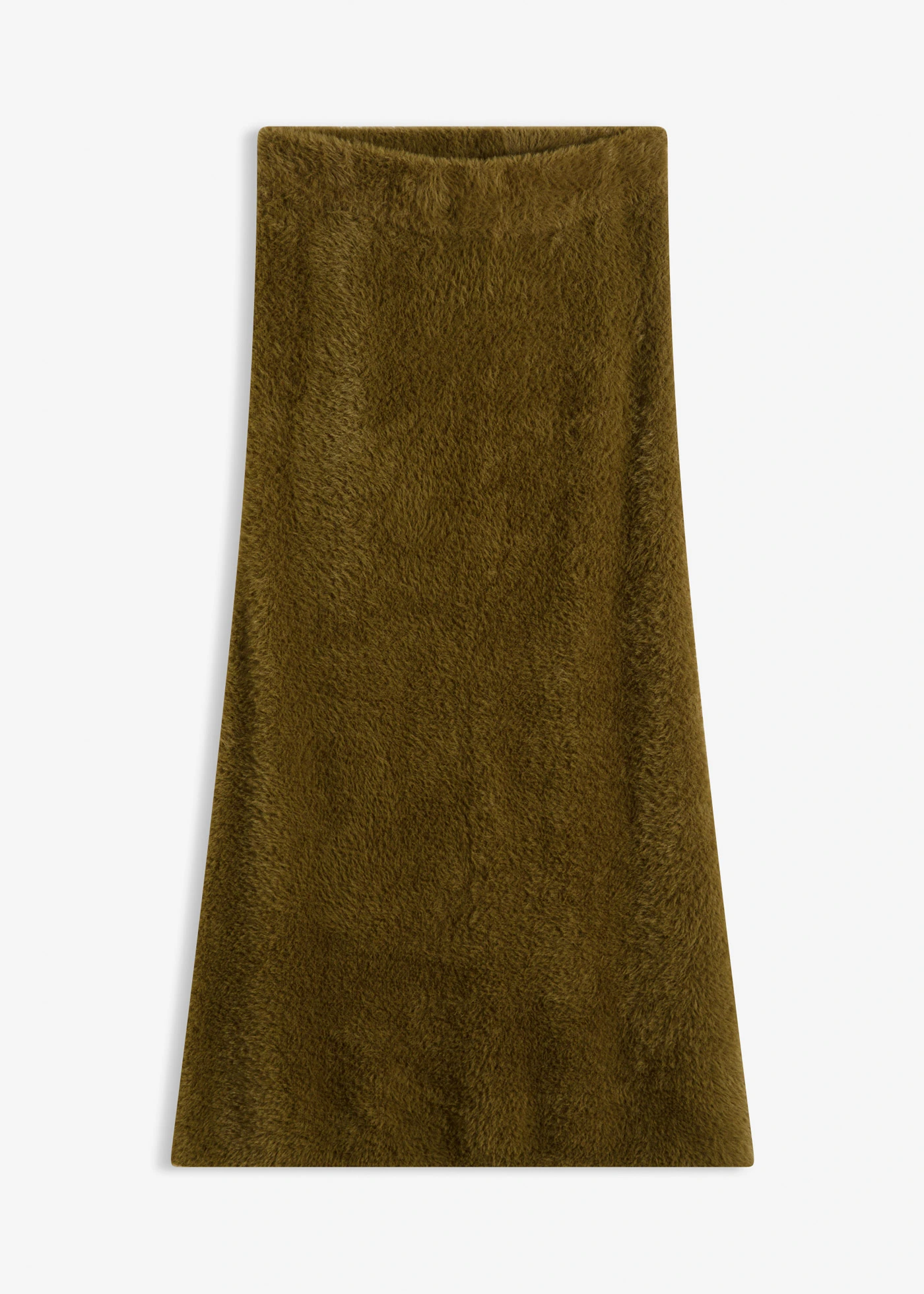 Pletená sukně z měkoučké péřové příze • zemitá olivová • bonprix obchod