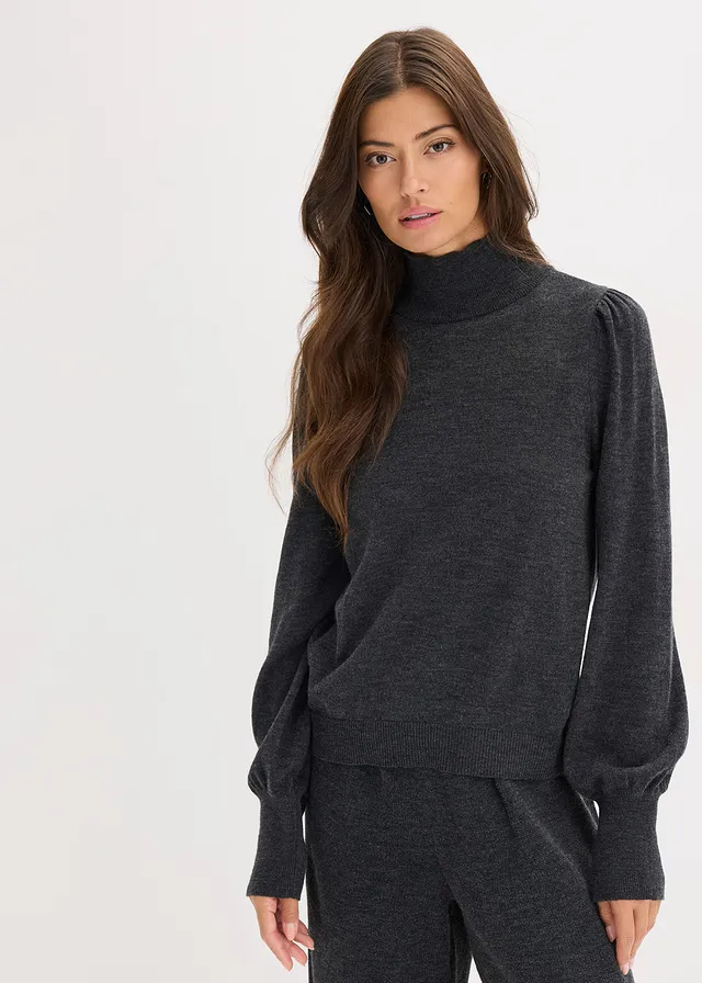 Pull en fine maille • anthracite chiné • product-page.page-title-suffix