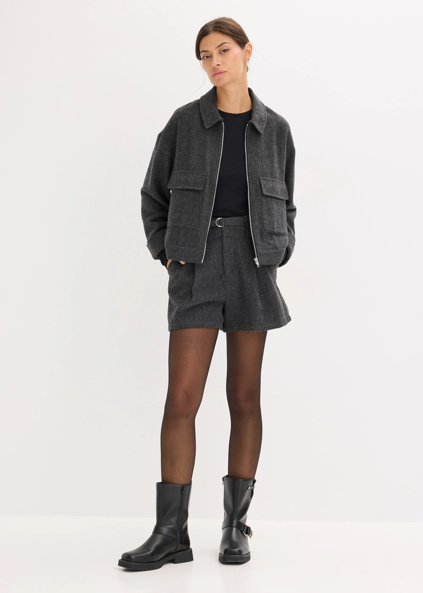 Jas • antraciet gemêleerd • bonprix online shop